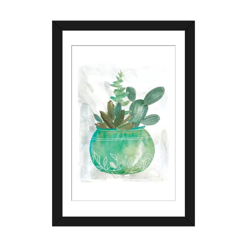iCanvas "Summer Succulent" by Carol Robinson - Black - 32x24x1