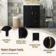 preview thumbnail 43 of 53, GDFStudio - Cielo 24" Bathroom Vanity with Ceramic Sink, 2 Soft Close Drawers, Door & Storage Racks