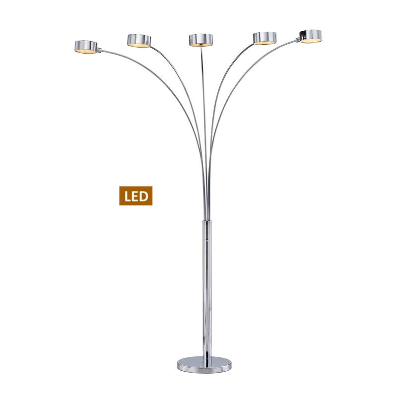 Artiva USA 88" LED Arched Floor Lamp with Dimmer, chrome - 88