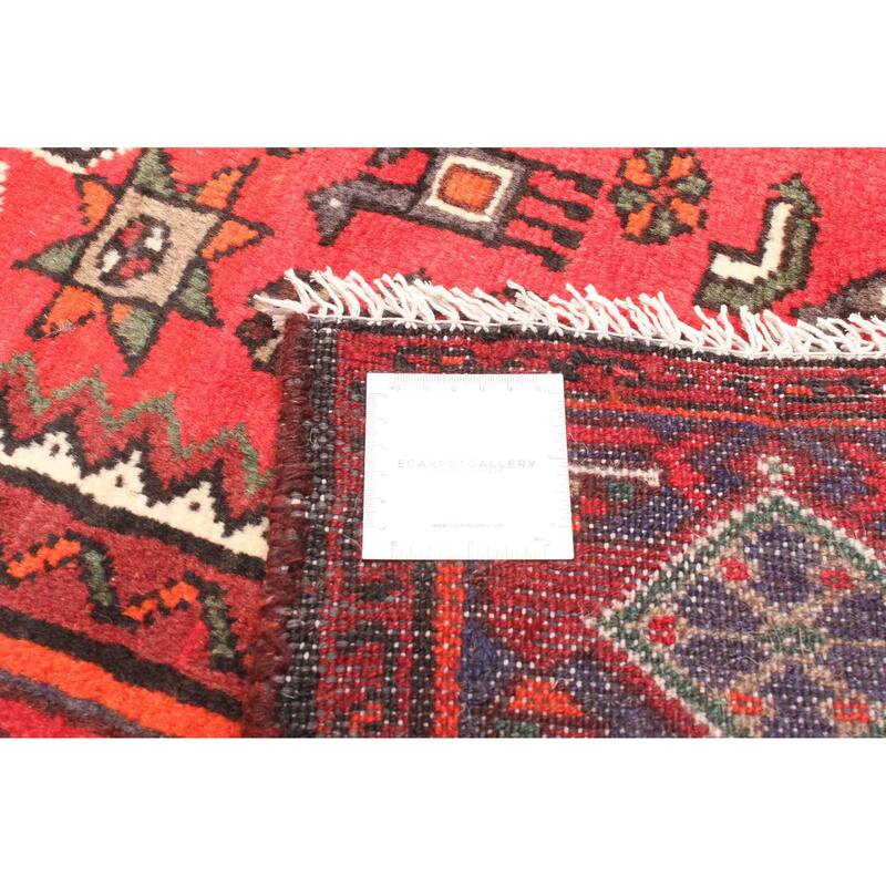 ECARPETGALLERY Hand-knotted Andelz Red Wool Rug - 4'4 x 6'5