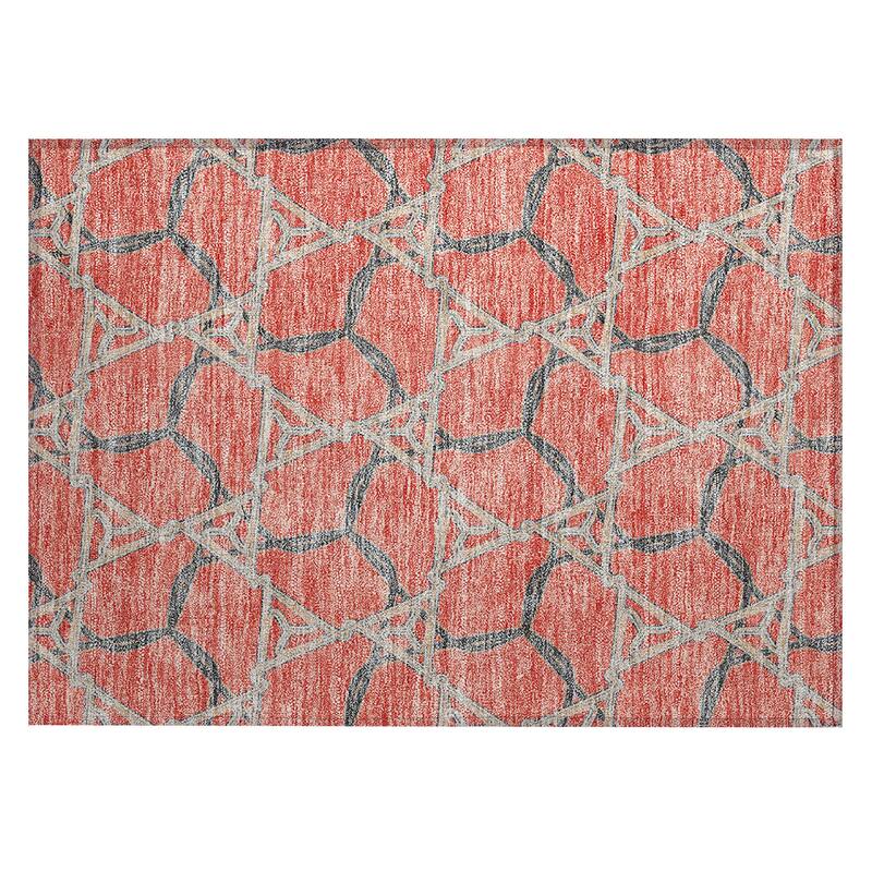 Machine Washable Indoor/ Outdoor Transitional Links Chantille Rug