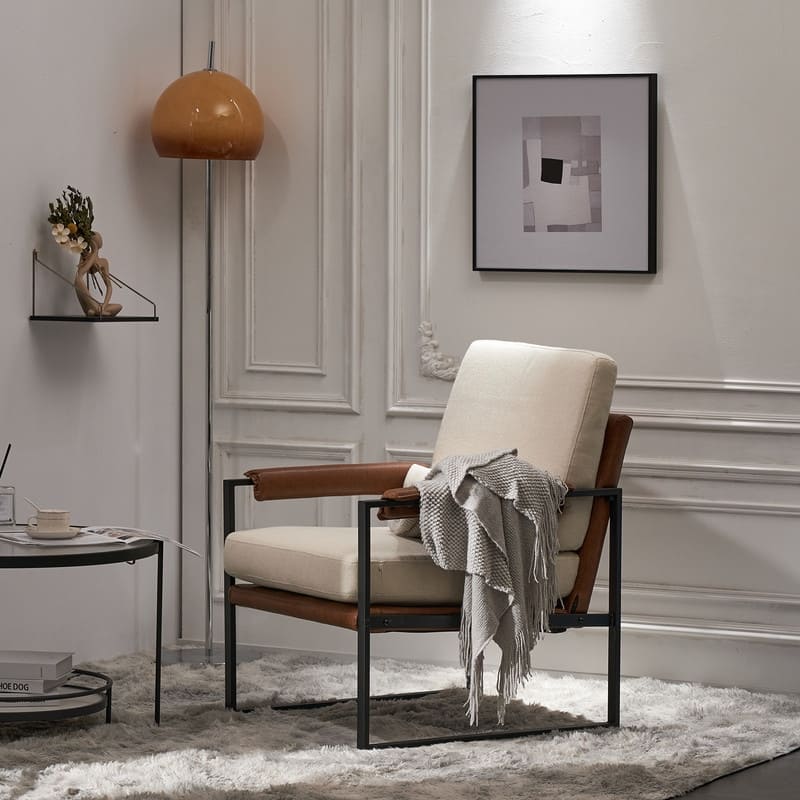 Modern Single Iron Frame Leisure Chair