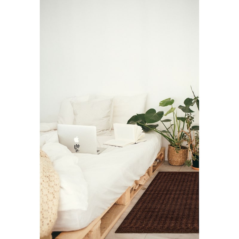 ECARPETGALLERY Hand-knotted Peshawar Ziegler Brown Wool Rug - 4'0 x 6'2