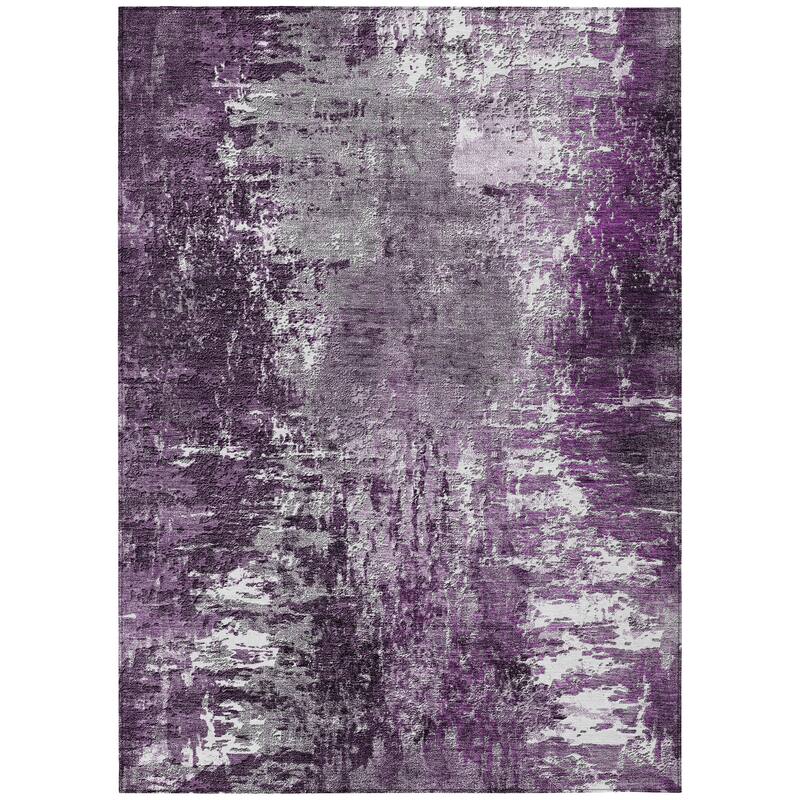 Machine Washable Indoor/ Outdoor Chantille Abstract Contemporry Rug
