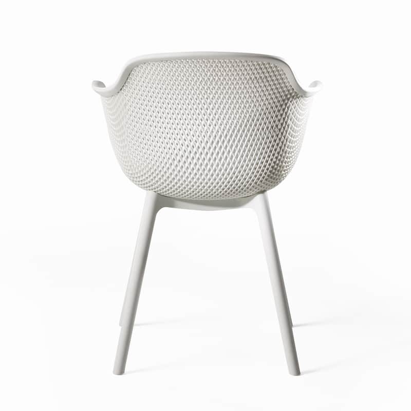Lotus Outdoor Modern Dining Chairs (Set of 2) by Christopher Knight Home