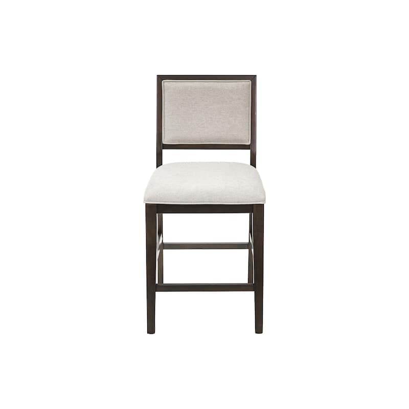 Modern Wood Counter Height Kitchen Dining Table and Four Chairs, Black