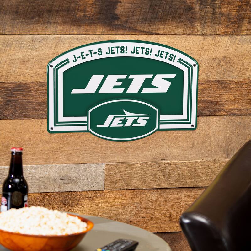 New York Jets Embossed Steel Wall Sign, 11" x 17"
