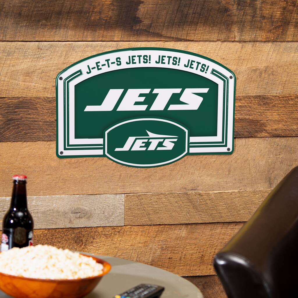 New York Jets Embossed Steel Wall Sign, 11" x 17"