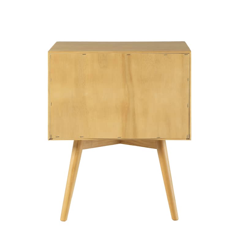 Middlebrook Mid-Century Modern Solid Wood 2-Drawer Nightstand