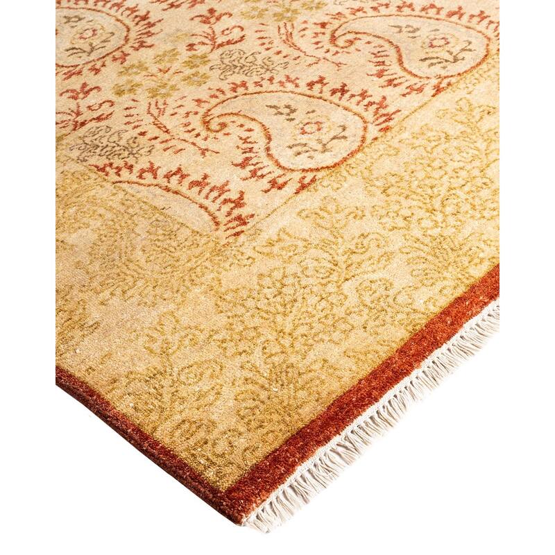 Ikat One-of-a-Kind Hand-Knotted Area Rug, Beige - 9' 0" x 12' 3"