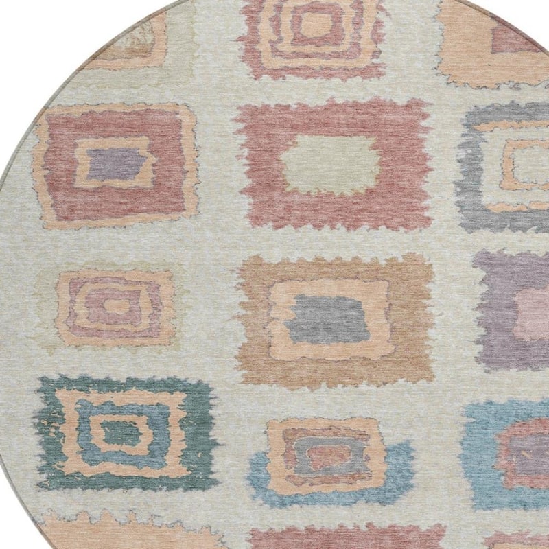 HomeRoots Geometric Transitional Rectangle Outdoor Rug
