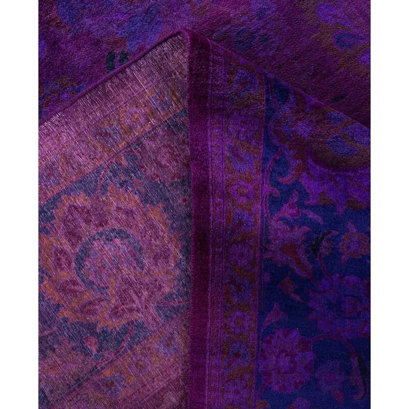 Overdyed One-of-a-Kind Hand-Knotted Area Rug - Purple - 9' 2" x 12' 5"