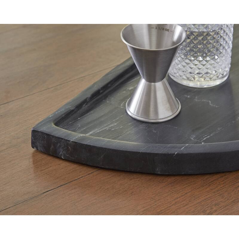 Signature Design by Ashley Cortsen Black Tray - 20" W x 10" D x 0.9" H