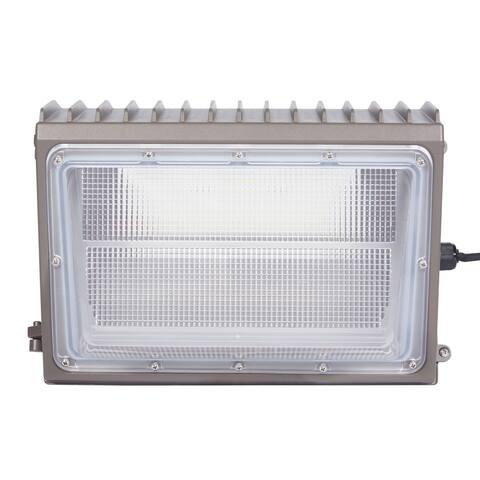 SAFAVIEH Commercial Lighting LED Wall Pack Light 150W 16800 Lumens - Bronze - 14.2" W x 7.4" L x 9.3" H