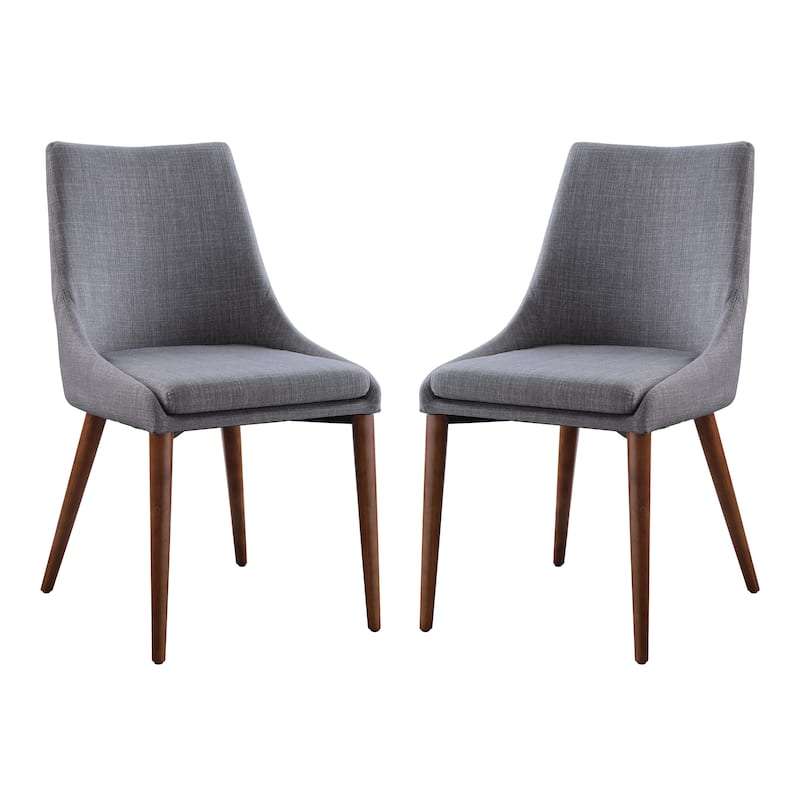 Palmer Mid-Century Modern Fabric Dining Chair in 2 Pack