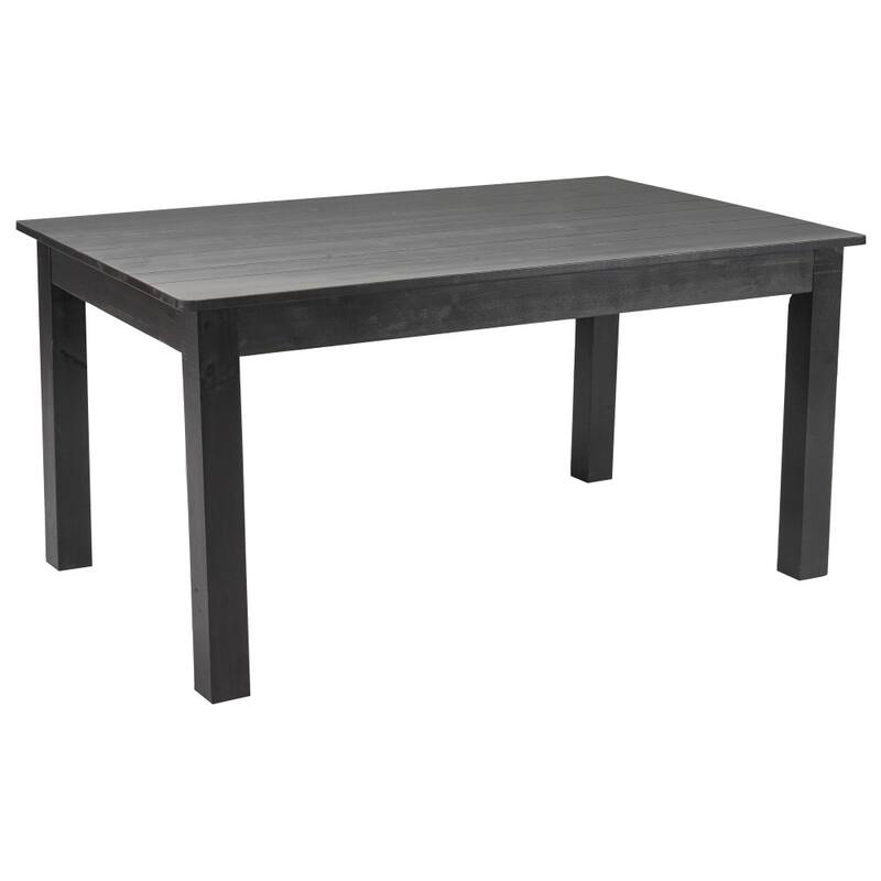 60" x 38" Rectangular Antique Rustic Solid Pine Farm Dining Table