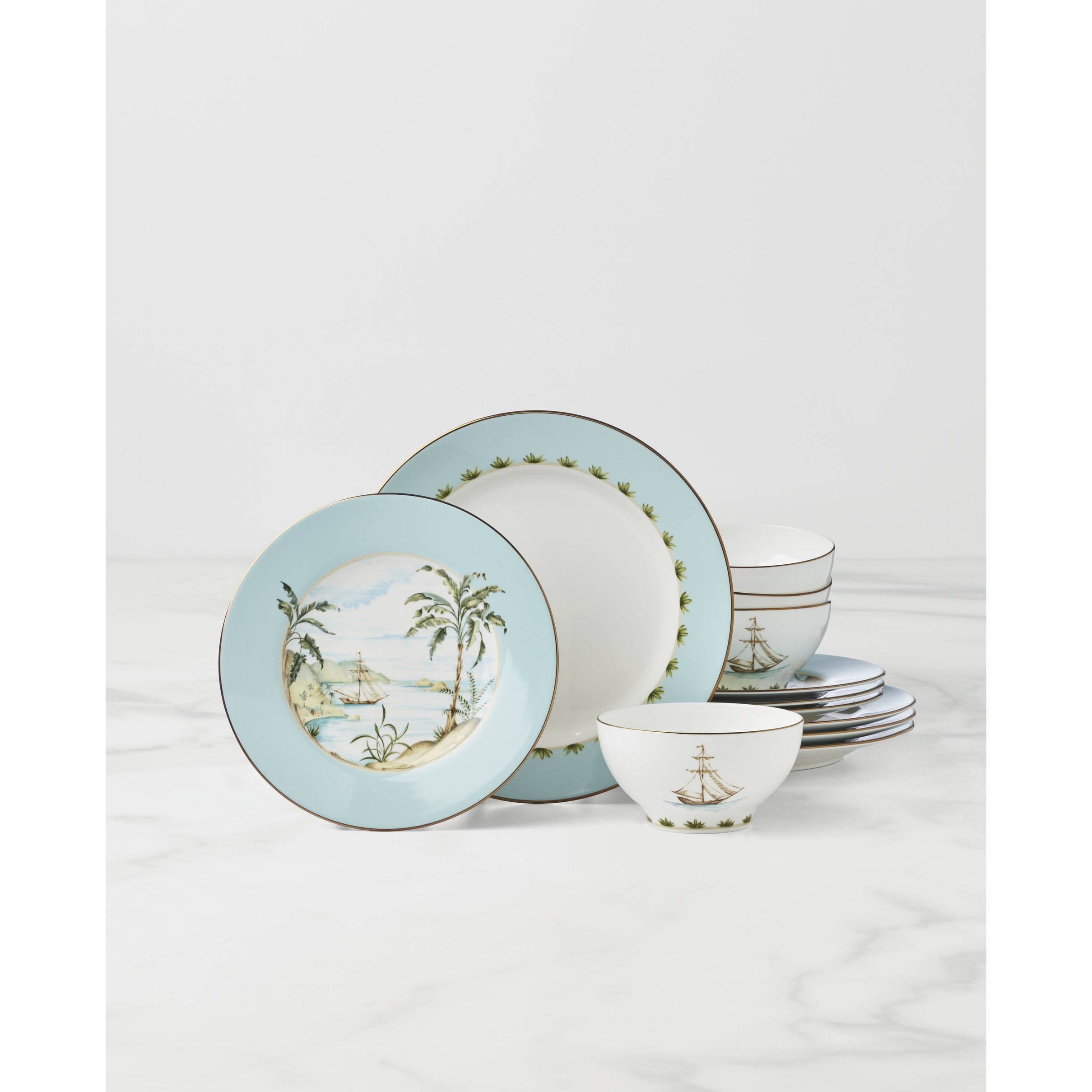 Lenox British Colonial Tradewind 12-Piece Dinnerware Set, Set of 4