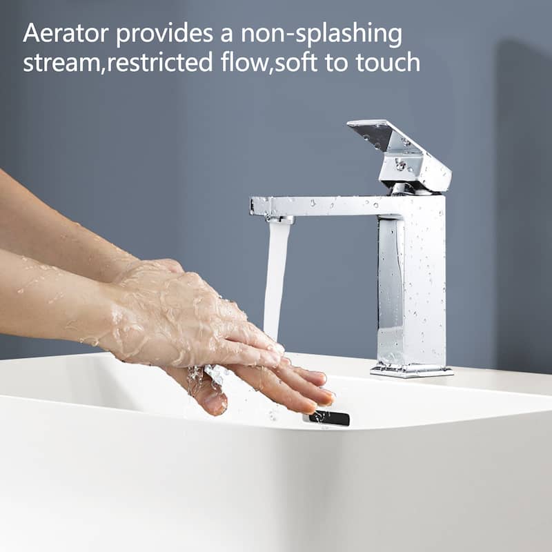 Topcraft 6.85in Single Handle Single Hole Bathroom Faucet