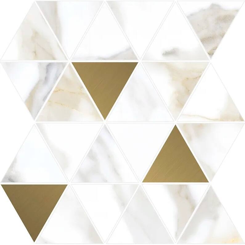 Apollo tile 10" x 11" Strata Matte White Gold Porcelain Tile (8.58 sq ft/case) - 11 Pack