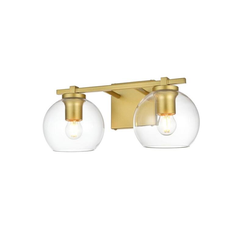 Julian 1 Light Black and Clear Bath Sconce