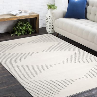 Overton Handmade Boho Moroccan Area Rug