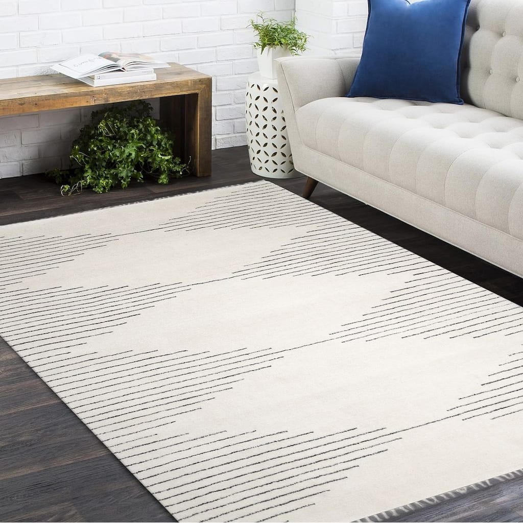 Overton Handmade Boho Moroccan Area Rug