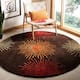 SAFAVIEH Handmade Soho Miyase Modern Burst New Zealand Wool Rug - 6' x 6' Round - Brown/Multi