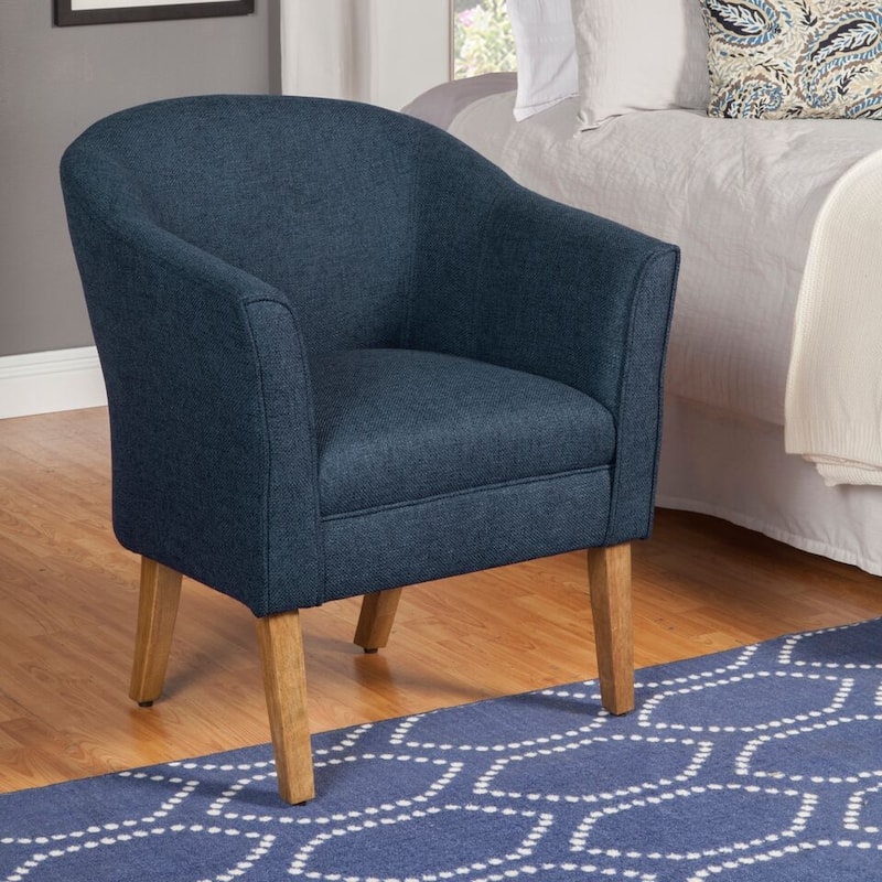 Porch & Den Kingswell Navy Chunky Textured Accent Chair - Navy