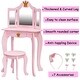 preview thumbnail 13 of 25, Girls Vanity Table with Mirror and Drawer