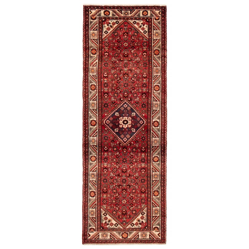 ECARPETGALLERY Hand-knotted Andelz Red Wool Rug - 3'3 x 10'1 - Red - 3'3 x 10'1