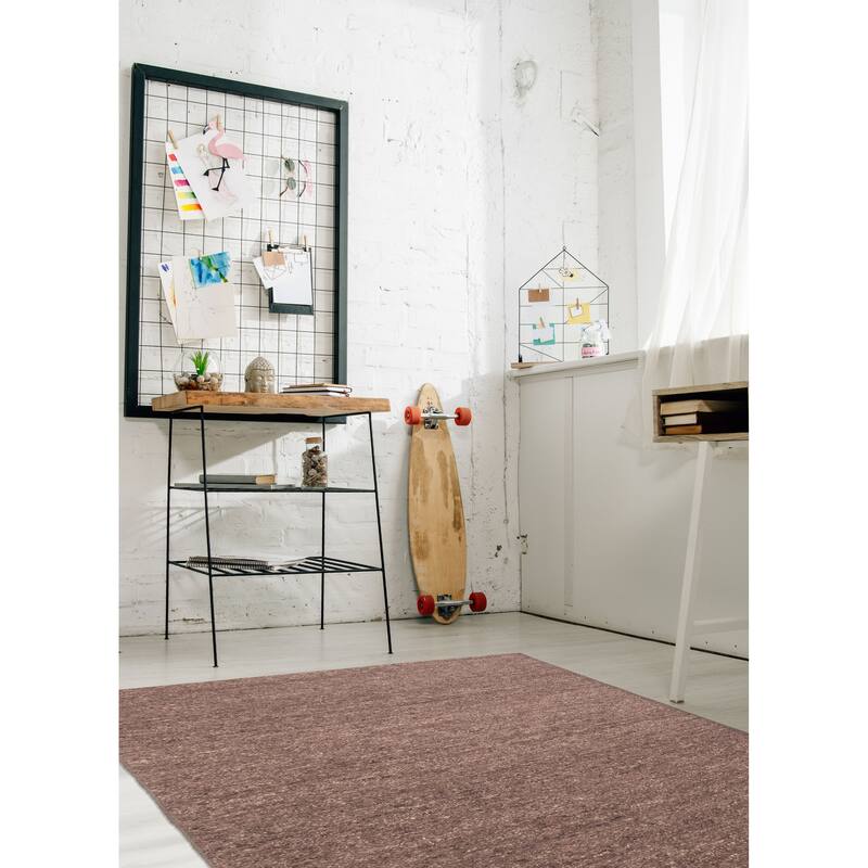 ECARPETGALLERY Braid weave Sienna Charcoal Wool Rug - 4'0 x 6'0