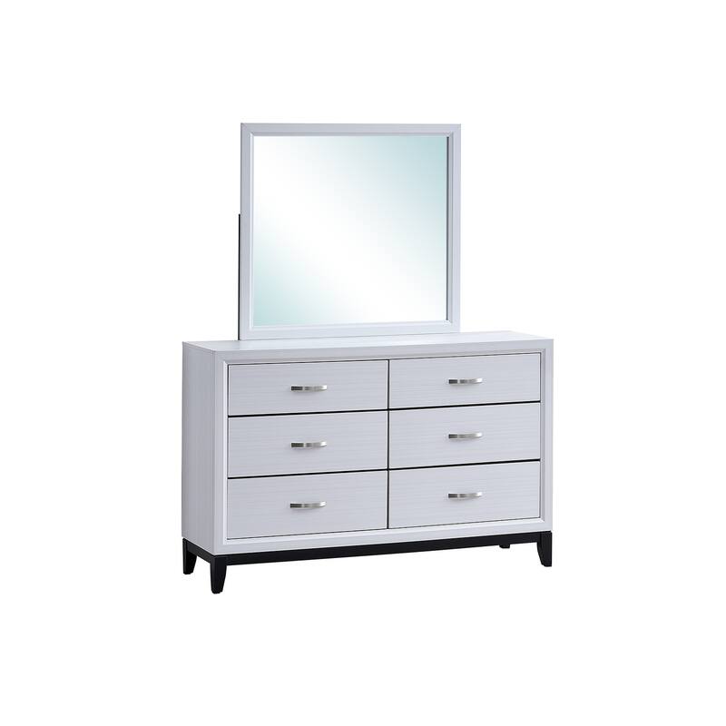 Glasgow 39 in. W x 35 in. H Rectangle Framed Dresser Mirror