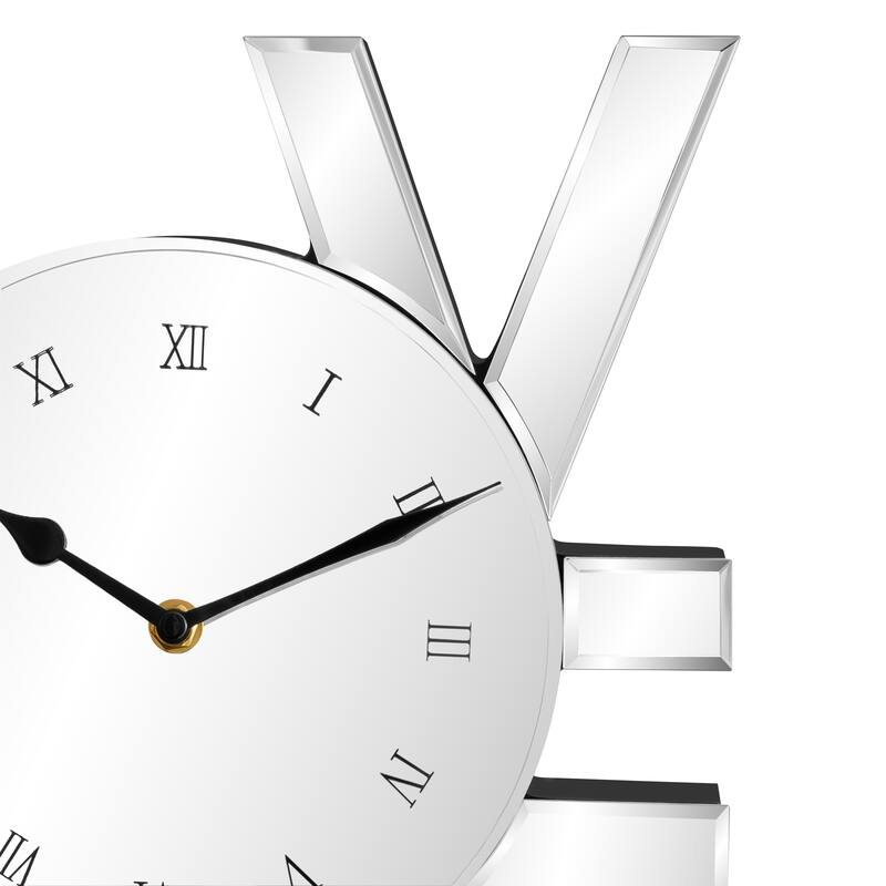 Art Letters Mirrored Wall Clock