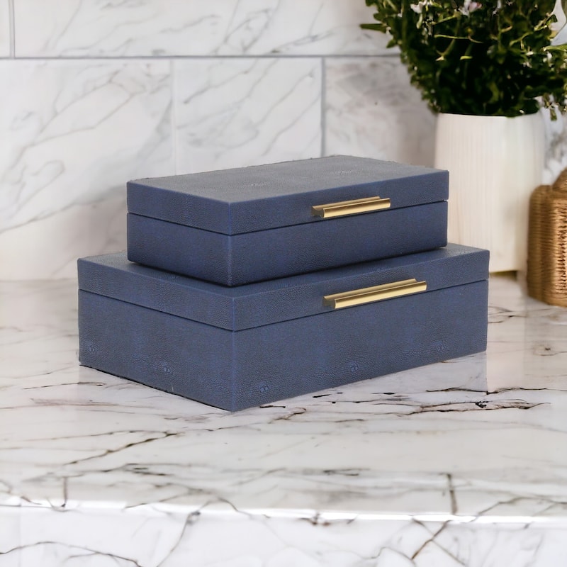 Lusan Black Vinyl Decorative Box Set