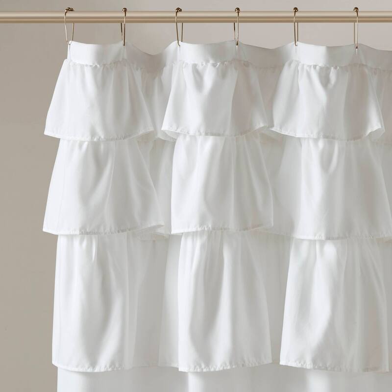 Madison Park Grace Ruffled Shower Curtain