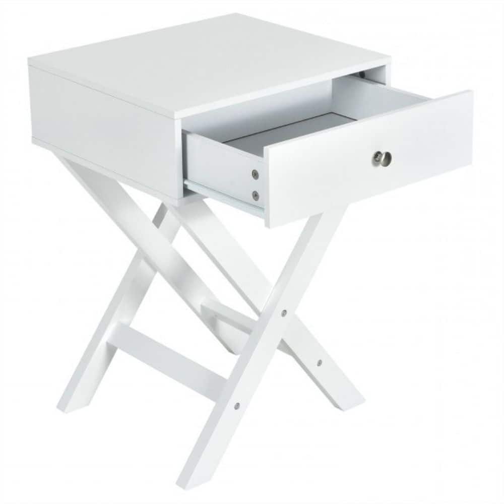 Retro X-Shape 1 Drawer Nightstand Coffee Table