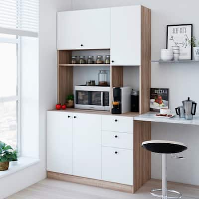 storage pantry kitchen skog microwave cabinet living