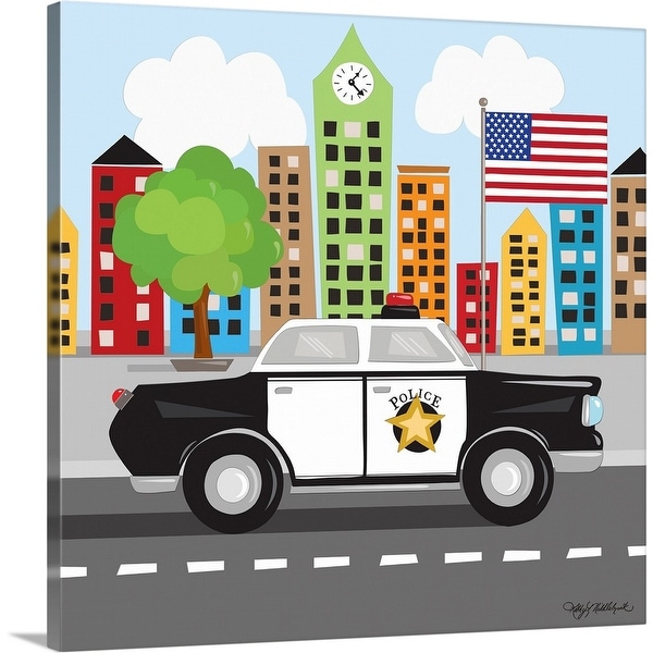 "Police Car" Canvas Wall Art