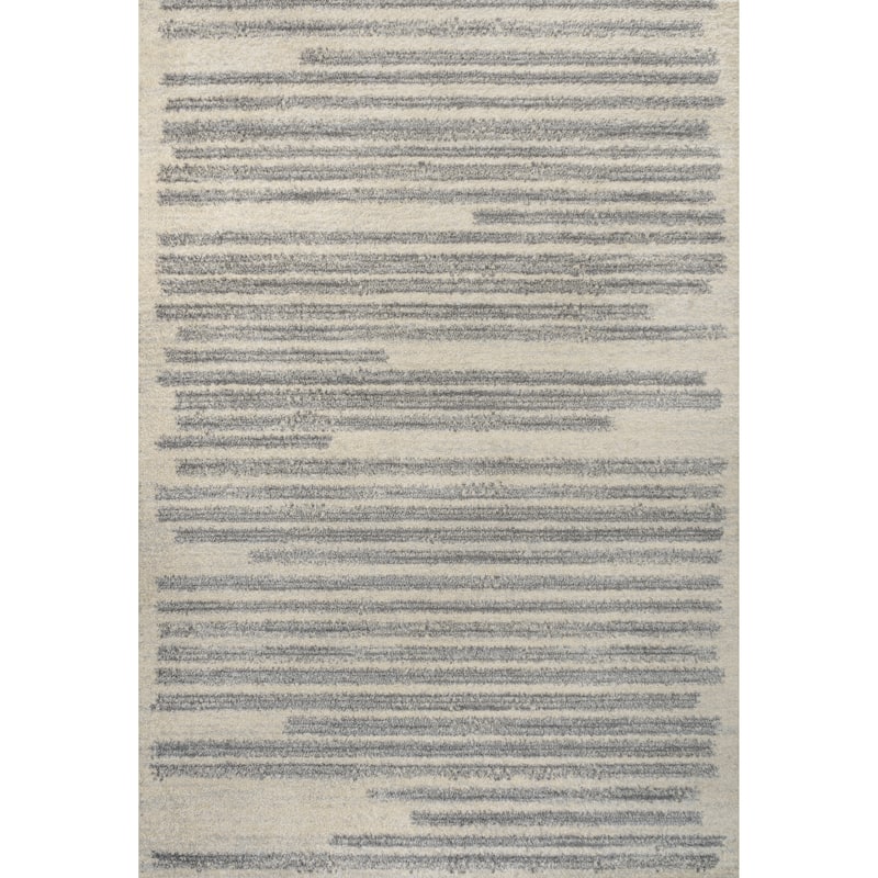 JONATHAN Y Aksil Modern Berber Stripe Area Rug - 3 X 5 - Cream/Gray