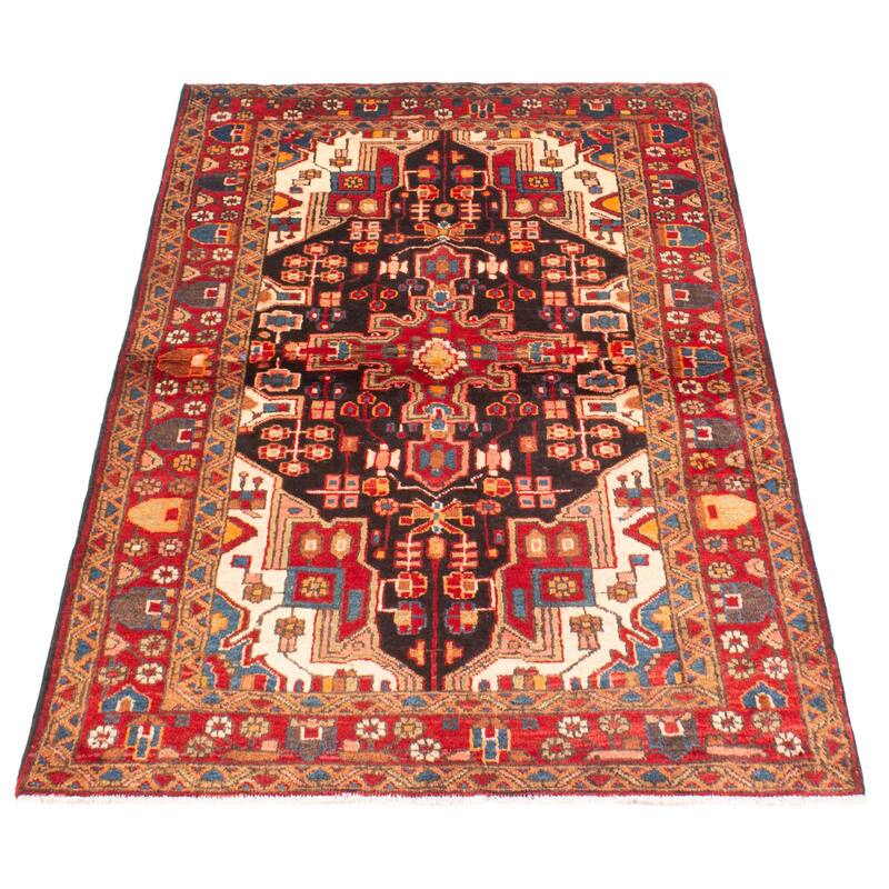 ECARPETGALLERY Hand-knotted Anadol Black Wool Rug - 4'2 x 6'9