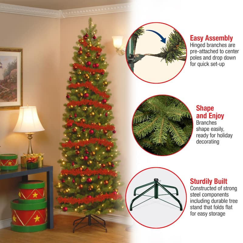 National Tree Company 7.5 ft. Feel-Real' Downswept Douglas Slim Christmas Tree - 7.5 Foot