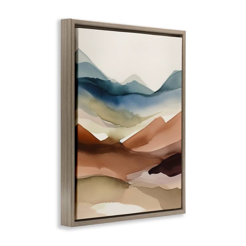 Stupell Abstract Desert Landscape Framed Floater Canvas Wall Art Design by Andrea Haase