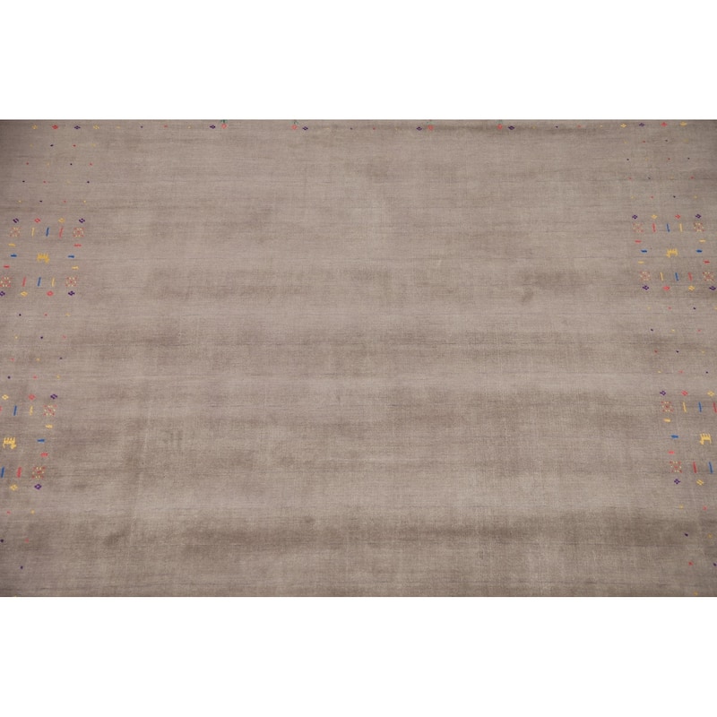 Tribal Gabbeh Oriental Square Area Rug Handmade Wool Carpet - 7'10" x 7'9"