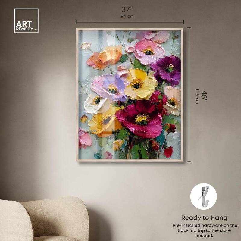 Floral Texture I Shadowbox by Art Remedy