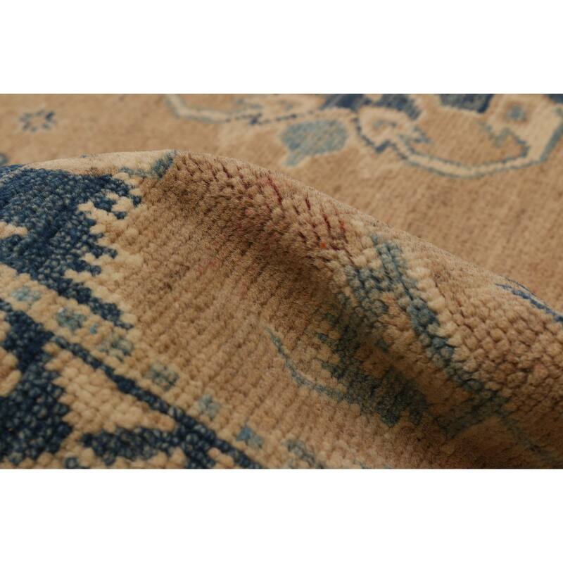 ECARPETGALLERY Hand-knotted Finest Ghazni Tan Wool Rug - 6'0 x 9'8