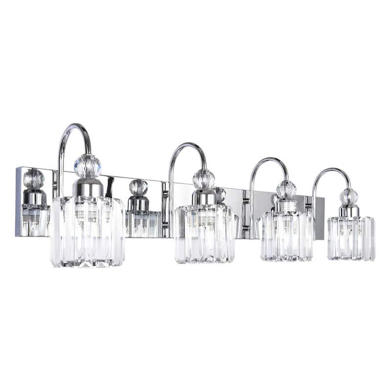 Dimmable Vanity Light With Crystal Accent