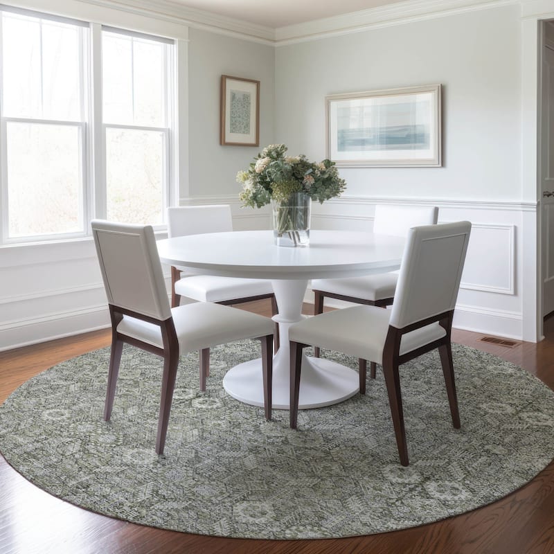 Jara Garden-Inspired Weather Resistant Classic Meets Modern Outdoor Rug