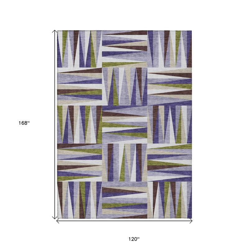 HomeRoots Geometric Transitional Rectangle Outdoor Rug