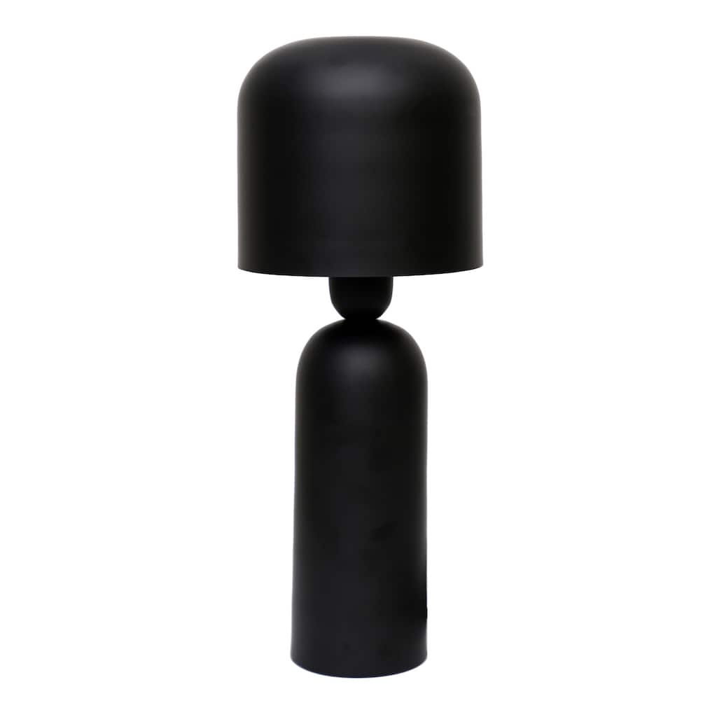 Contemporary Cool Lamp - Black Iron Base Table Lamp with Switch, LED Compatible, Modern Design, 10x10x20 Inches