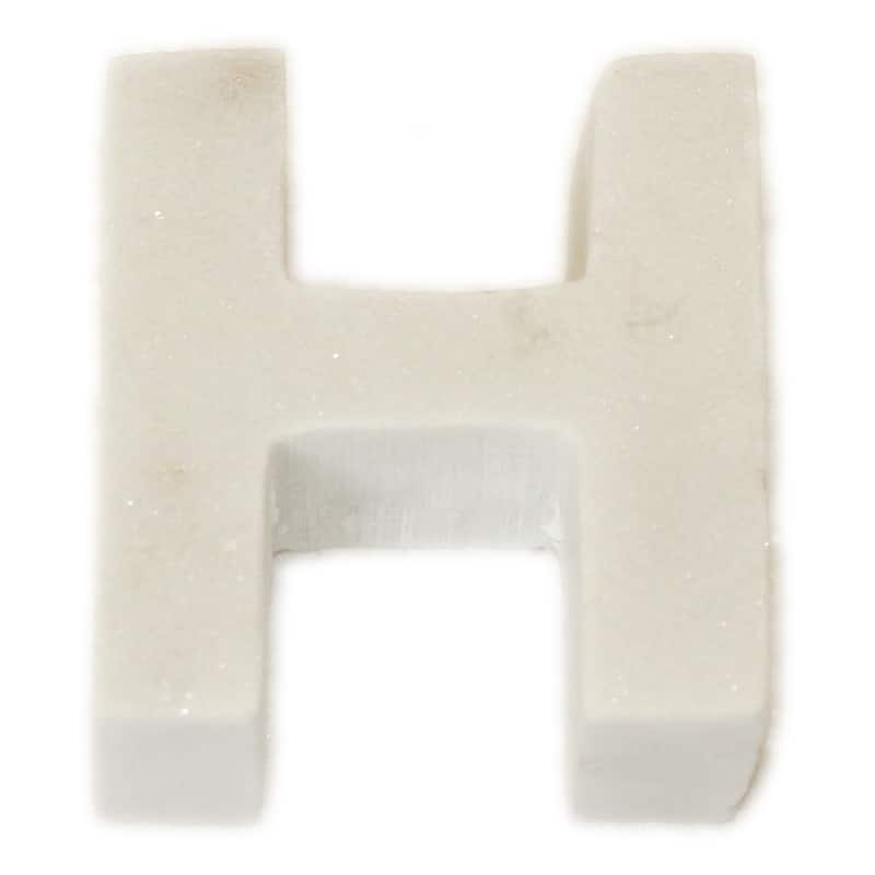 Marble Helvetica Letter White - H